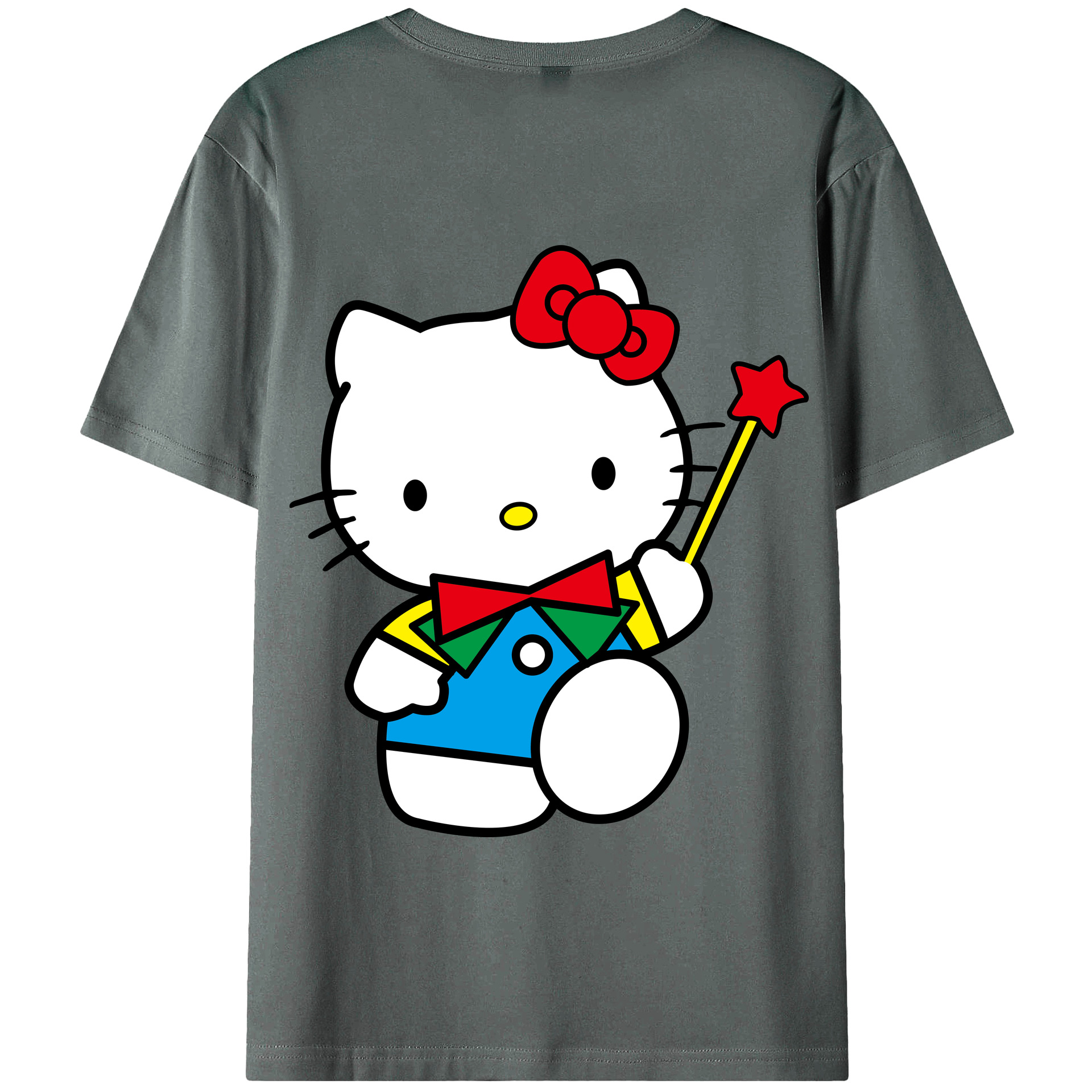 （画像用） Hello Kitty ハローキティ 綿100％半袖Tシャツ（背面プリント）